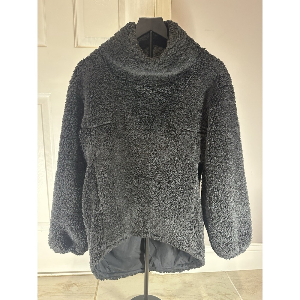 Lululemon Warmth Restore Long Pullover High Low‎ Deep Fleece Black Size 4